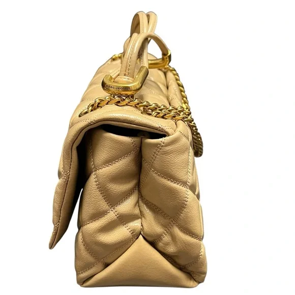 Marc Jacobs Tan Leather Quilted Handbag - Picture 3 of 13